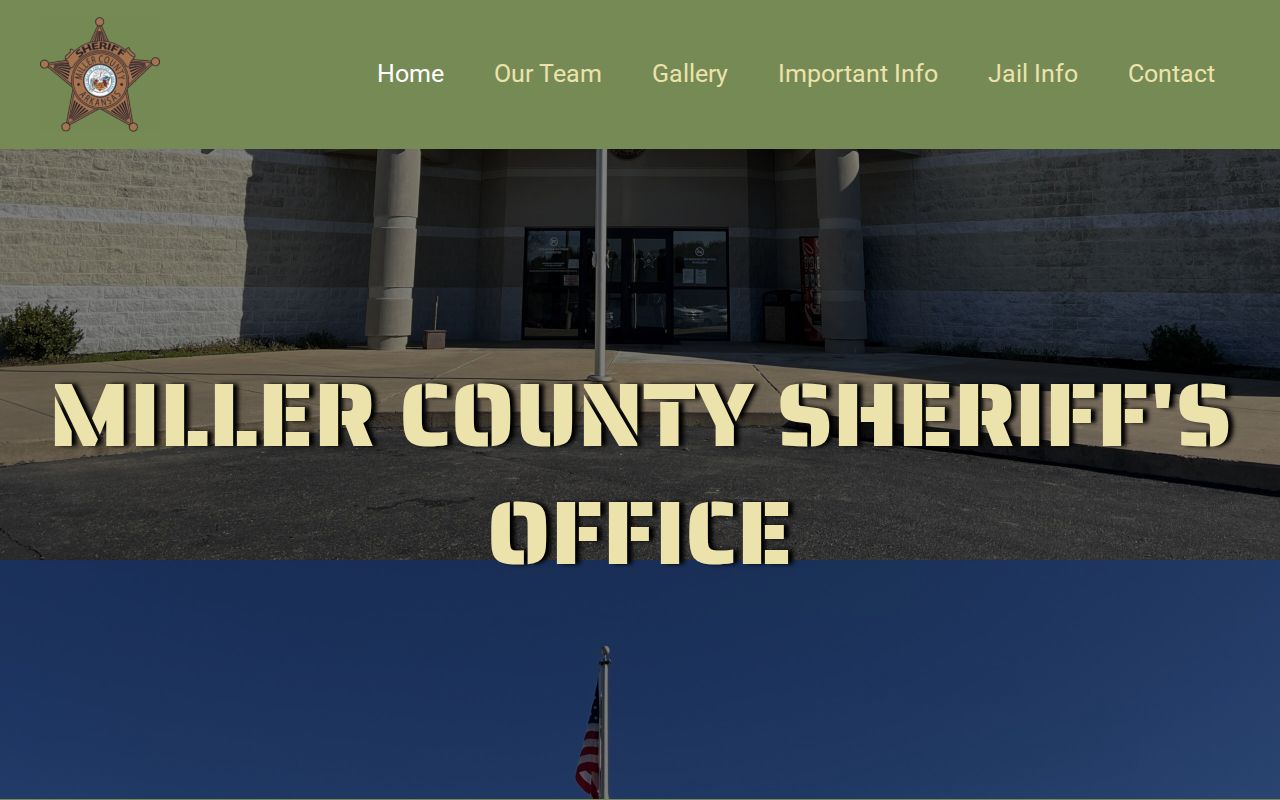 Miller County sheriff website navigation without an online active-warrant list