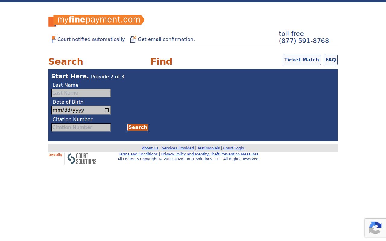 Sheriff-linked fine payment service that does not confirm Miller County most wanted status